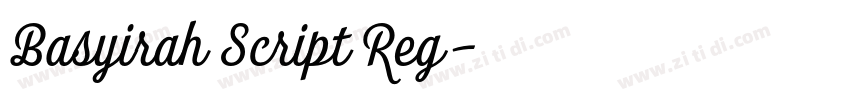 Basyirah Script Reg字体转换
